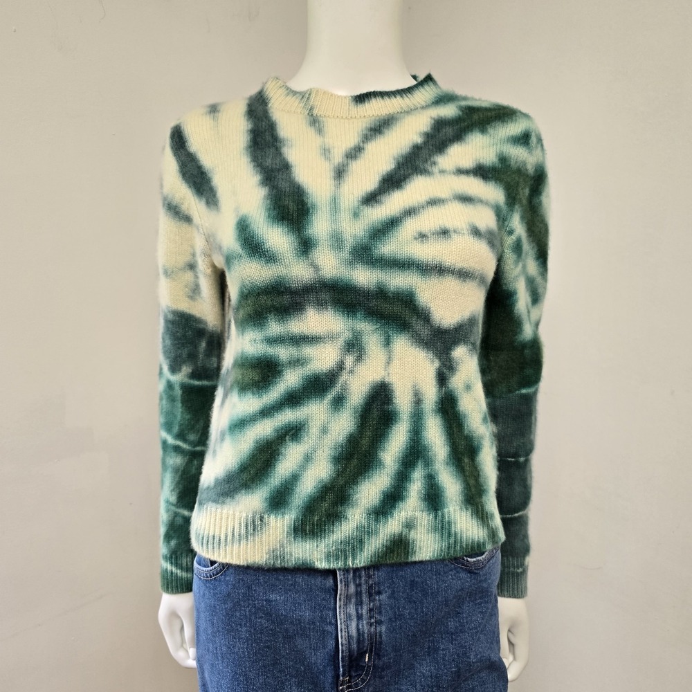 The Elder Statesman 100% Cashmere Sweater Pullover Size XS Tie Dye Womens
